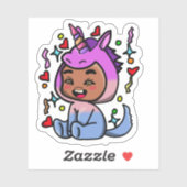 Unicorn Dress-up sticker (Vel)