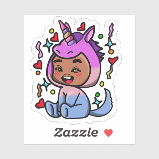 Unicorn Dress-up sticker (Vel)