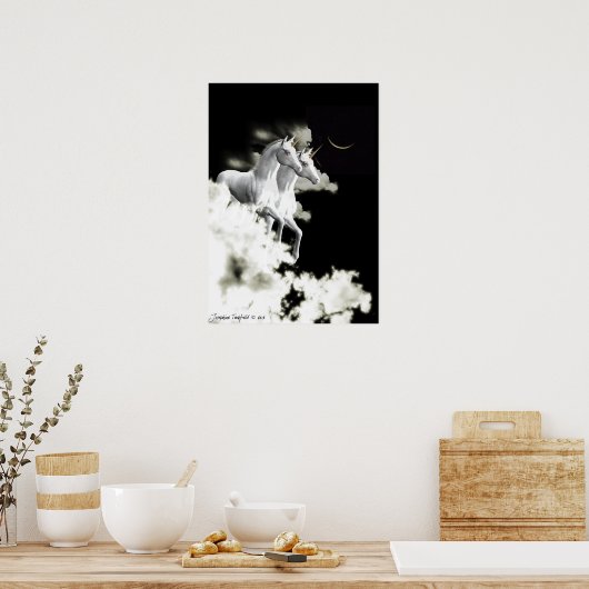 Unicorn droaming poster (Keuken)