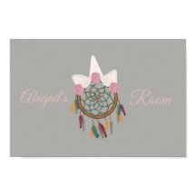 unicorn droomcatcher bohemian floral Poster