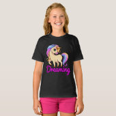 Unicorn droomend regenboogkinderen shirt (Voorkant volledig)