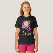 Unicorn droomend  regenboogkinderen shirt (Voorkant volledig)