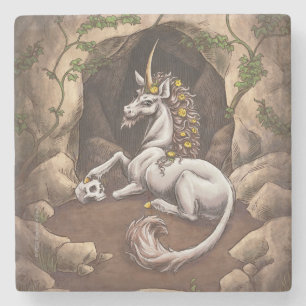 Unicorn Earth Element Fantasy Art Stenen Onderzetter