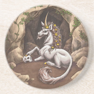 Unicorn Earth Element Fantasy Art Zandsteen Onderzetter