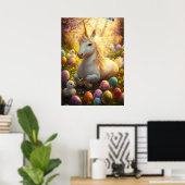Unicorn Easter Egg Fantasy Poster (Thuiskantoor)