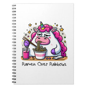 Unicorn Eating Ramen Notitieboek