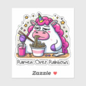 Unicorn Eating Ramen Sticker (Vel)