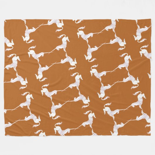 Unicorn – Einhorn – Unicorns – Einhörner Fleece Deken (Voorkant (Horizontaal))