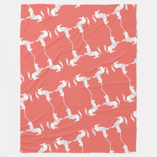 Unicorn – Einhorn – Unicorns – Einhörner Fleece Deken (Voorkant)