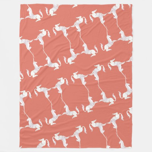 Unicorn – Einhorn – Unicorns – Einhörner Fleece Deken (Voorkant)