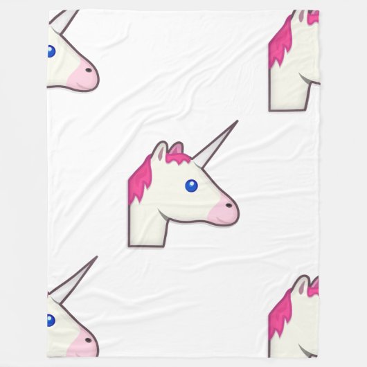 unicorn emoji blanket fleece deken (Voorkant)