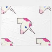 unicorn emoji blanket fleece deken (Voorkant (Horizontaal))