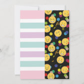 Unicorn & Emoji Boy Girl Shared Birthday Twins Fun Kaart (Achterkant)