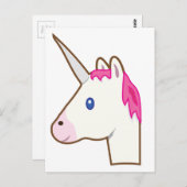 Unicorn emoji briefkaart (Voorkant / Achterkant)