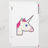 unicorn emoji briefpapier (Voorkant / Achterkant)