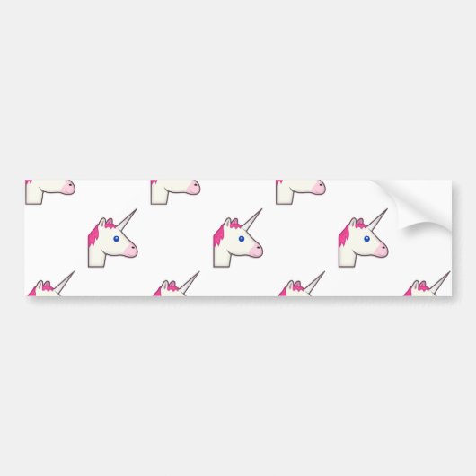 unicorn emoji bumpersticker (Voorkant)