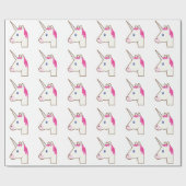 Unicorn emoji cadeaupapier (Vlak)