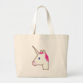 Unicorn emoji grote tote bag (Voorkant)