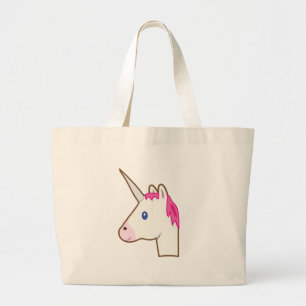 Unicorn emoji grote tote bag