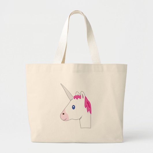 Unicorn emoji grote tote bag (Voorkant)