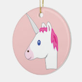 Unicorn emoji keramisch ornament (Links)