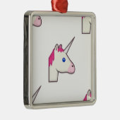 unicorn emoji metalen ornament (Rechts)