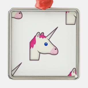 unicorn emoji metalen ornament