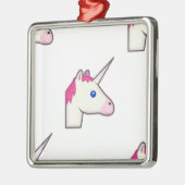 unicorn emoji metalen ornament (Links)
