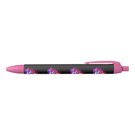 Unicorn Emoji Poop Pens Zwarte Inkt Pen (Bovenkant)