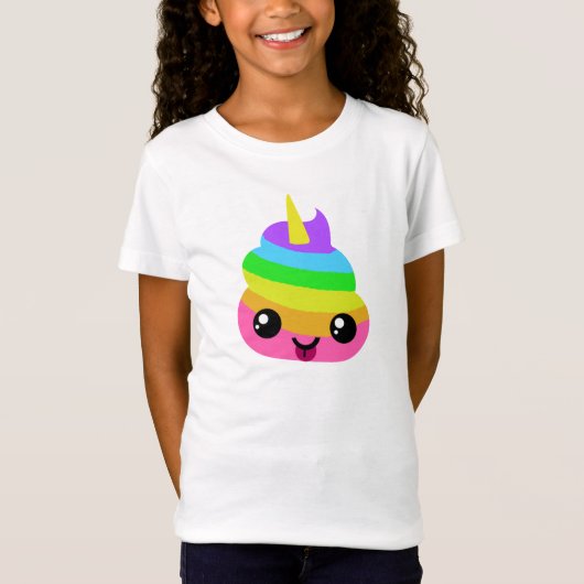 Unicorn Emoji Poop T-shirt (Voorkant)