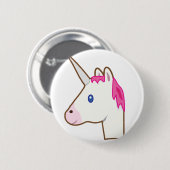 Unicorn emoji ronde button 5,7 cm (Voorkant /achterkant)