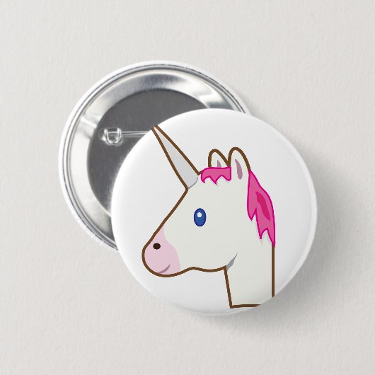 Unicorn emoji ronde button 5,7 cm (Voorkant /achterkant)