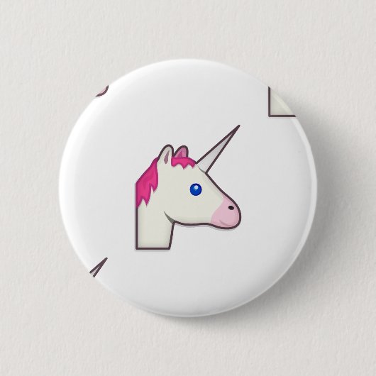 unicorn emoji ronde button 5,7 cm (Voorkant)