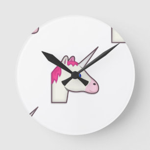 unicorn emoji ronde klok