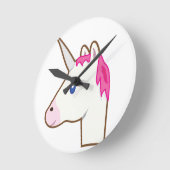 Unicorn emoji ronde klok (Hoek)