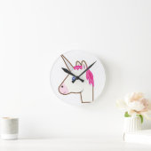 Unicorn emoji ronde klok (Huis)