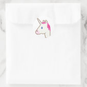 Unicorn emoji ronde sticker (Tas)
