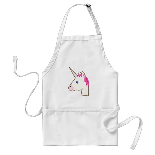 Unicorn emoji standaard schort (Voorkant)
