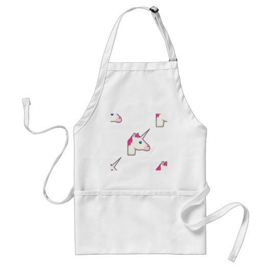 unicorn emoji standaard schort (Voorkant)