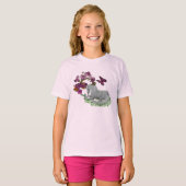 Unicorn en bloemen t-shirt (Voorkant volledig)