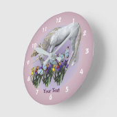 Unicorn en Butterflies Animal Ronde Klok (Hoek)