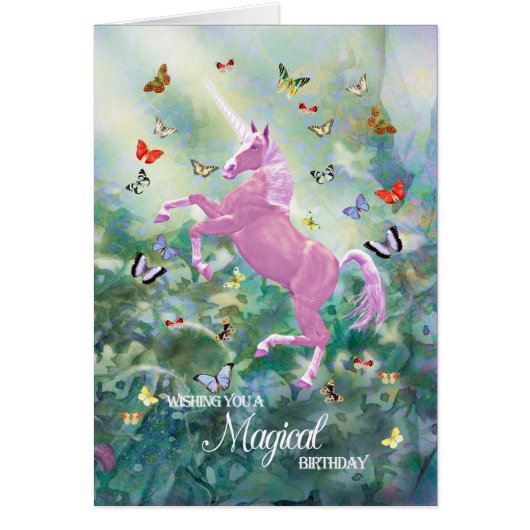 Unicorn en Butterflies Birthday (Voorkant)