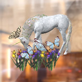 Unicorn en Butterflies Fantasy Raamsticker (Vel 2)