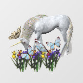 Unicorn en Butterflies Fantasy Raamsticker (Vel)