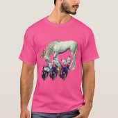 Unicorn en Butterflies Fantasy T-shirt (Voorkant)