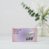 Unicorn en Butterflies Fantasy Visitekaartje (Staand voorkant)