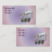 Unicorn en Butterflies Fantasy Visitekaartje (Voorkant / Achterkant)