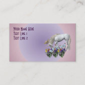 Unicorn en Butterflies Fantasy Visitekaartje (Voorkant)