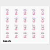 Unicorn en Cupcake Kids Birthday Party Favor Ronde Sticker (Vel)