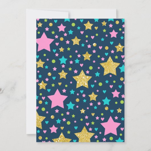 Unicorn en Dinosaur Birthday Invitation Siblings Kaart (Achterkant)